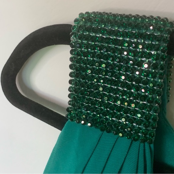 Bets & Adam, formal dress sequins straps, green size 6 made in USA - Picture 2 of 9